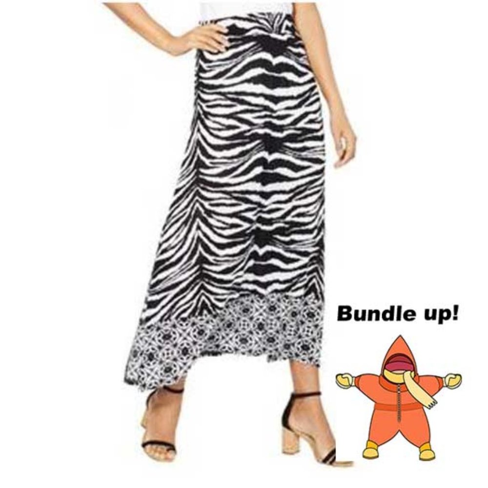 INC, International Concepts Vibrant Zebra Maxi-NWT